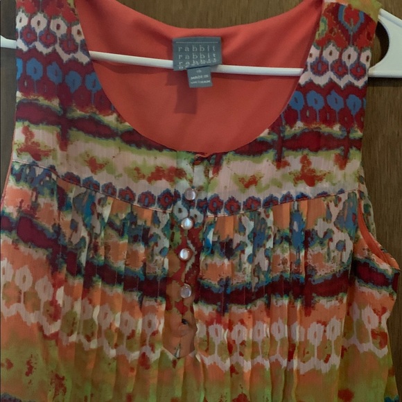 Rabbit Rabbit Rabbit Coral fully lined Sleeveless Dress - Picture 4 of 5